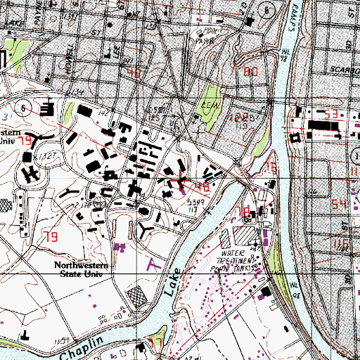 Topographic Map of George Williamson Museum, LA