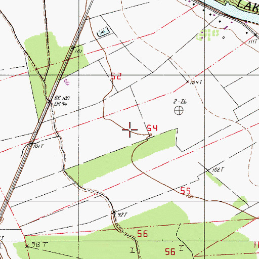 Topographic Map of Isle Brevelle, LA