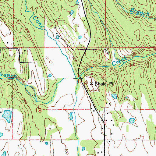 Topographic Map of Smith Springs Branch, AR