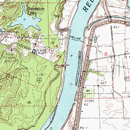 Topographic Map of Gin Bayou, LA