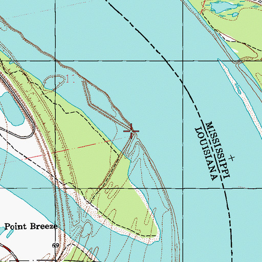 Topographic Map of Point Breeze, LA