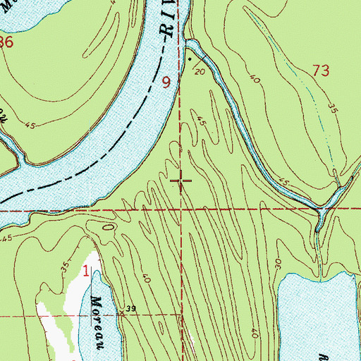 Topographic Map of Spanish Fort (historical), LA
