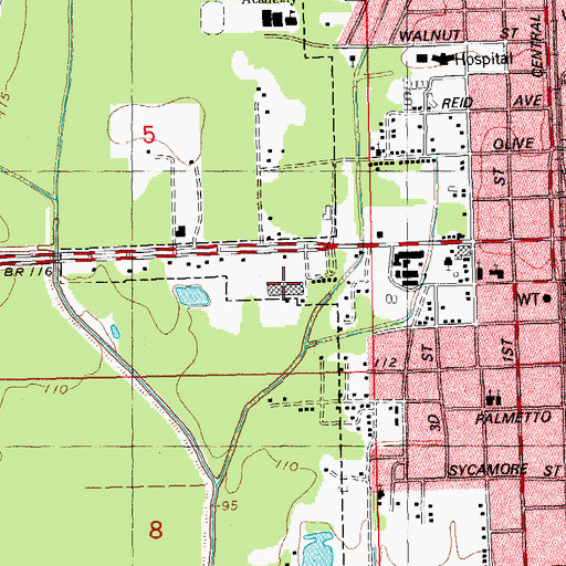 Topographic Map of Amite Shopping Center, LA