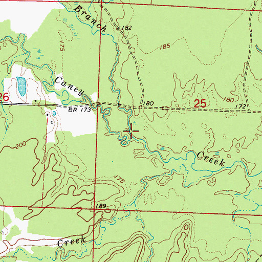 Topographic Map of Smithton Branch, AR