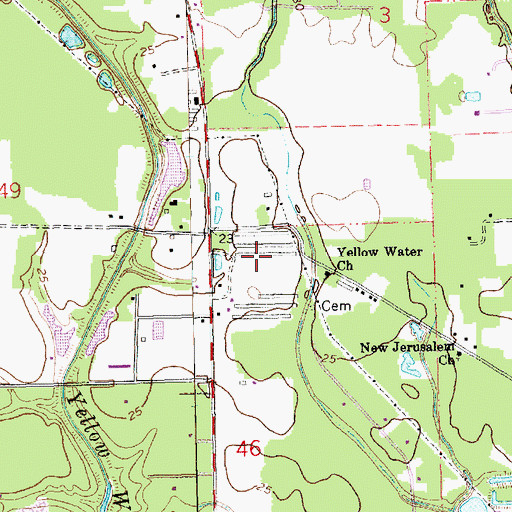 Topographic Map of Bonaire Estates, LA