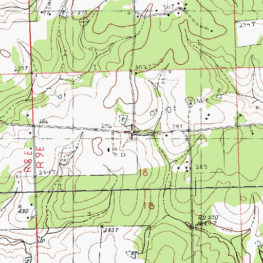 Topographic Map of Bailey, LA