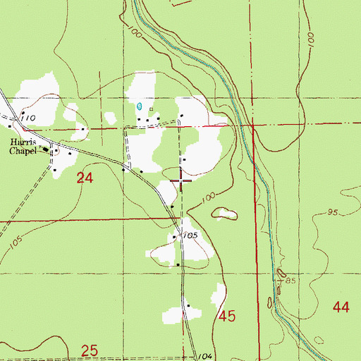 Topographic Map of Clarksdale Church (historical), LA