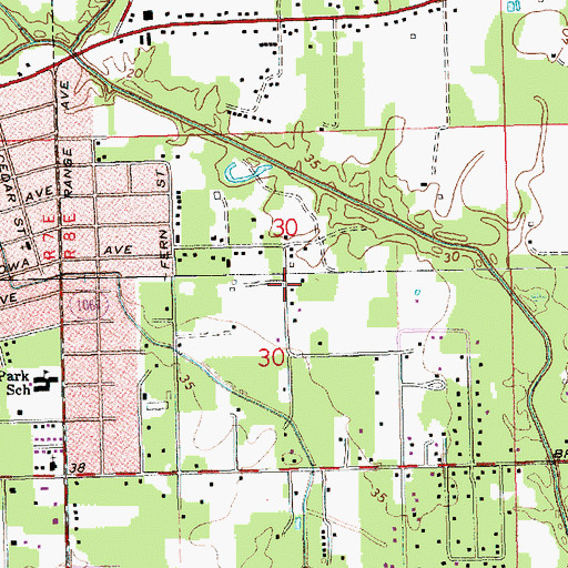 Topographic Map of Cypress Cove, LA