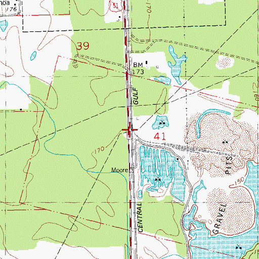 Topographic Map of Day, LA
