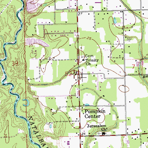 Topographic Map of Gatlin School (historical), LA