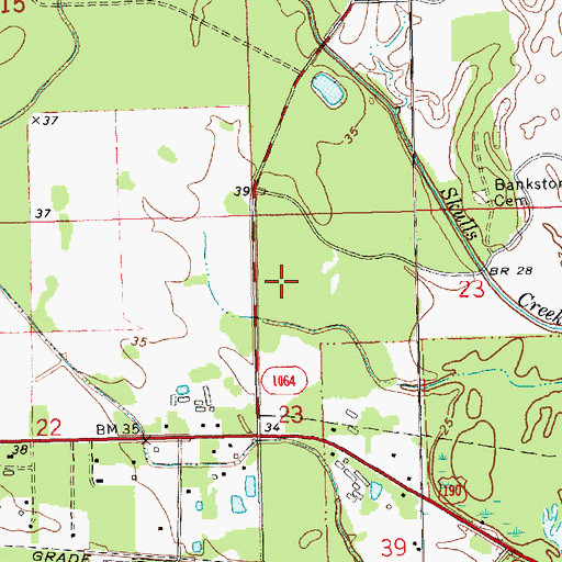 Topographic Map of Hammond High School, LA