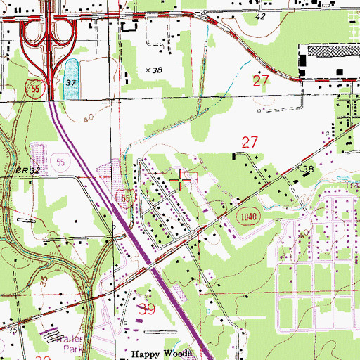 Topographic Map of Lakewood (historical), LA
