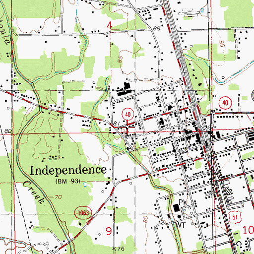 Topographic Map of Martien Chapel African Methodist Episcopal Church, LA