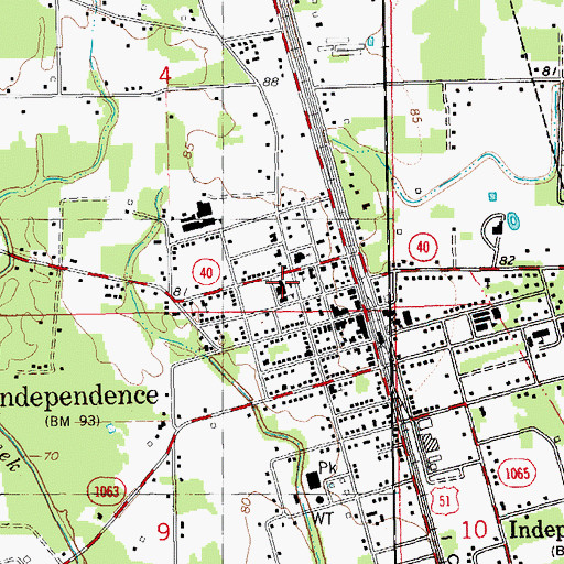 Topographic Map of Mater Dolorosa Catholic School, LA