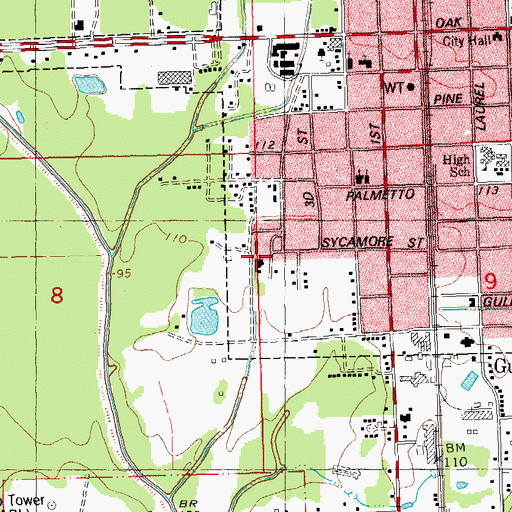 Topographic Map of Nazareth Missionary Baptist Church, LA