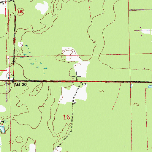 Topographic Map of New Hope Church (historical), LA
