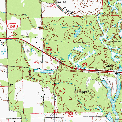 Topographic Map of River Oaks (historical), LA