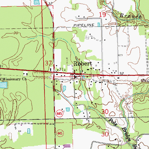 Topographic Map of Robert Church of God, LA