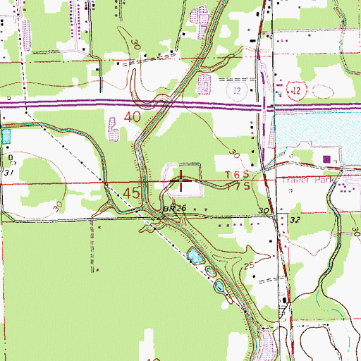 Topographic Map of Robinwood, LA