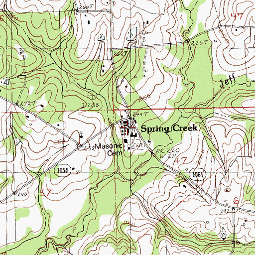 Topographic Map of Spring Creek Elementary School, LA