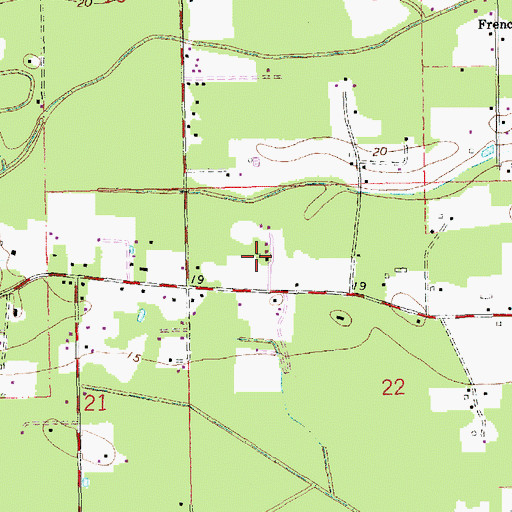 Topographic Map of Sweet Home Church (historical), LA
