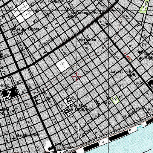 Topographic Map of Baptist Bible Institute (historical), LA