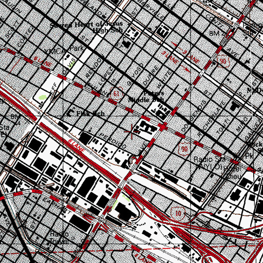 Topographic Map of City Park, LA