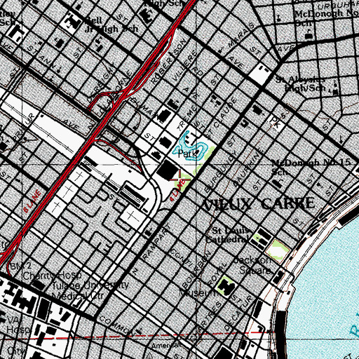 Topographic Map of Fort Saint Ferdinand (historical), LA