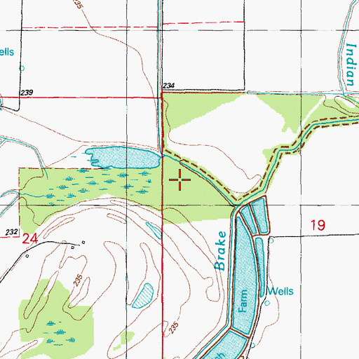Topographic Map of Snow Brake, AR