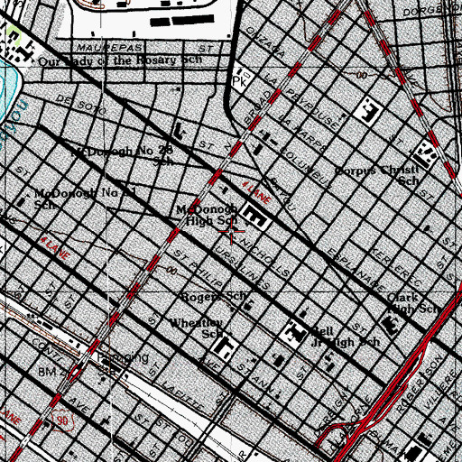 Topographic Map of Hellenic Orthodox Church of the Holy Trinity, LA