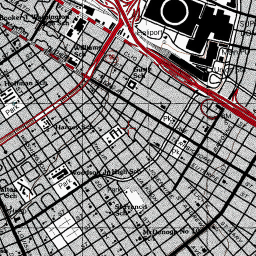 Topographic Map of Keller Square, LA