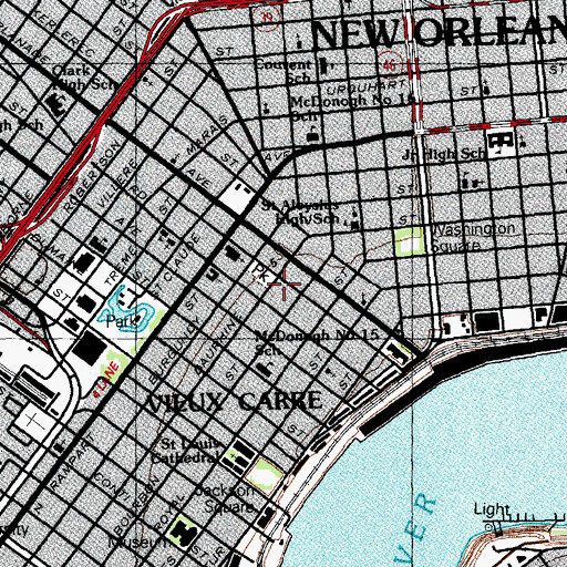 Topographic Map of Maison Hospitaliere, LA