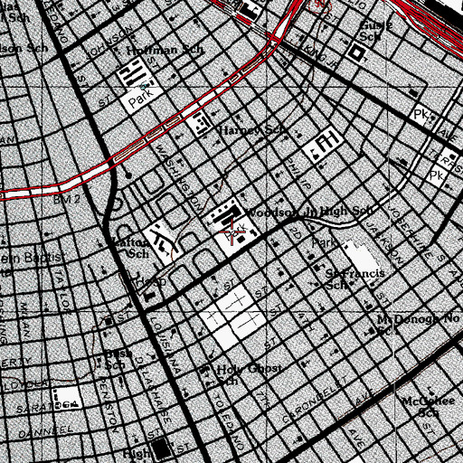 Topographic Map of Morris Park, LA
