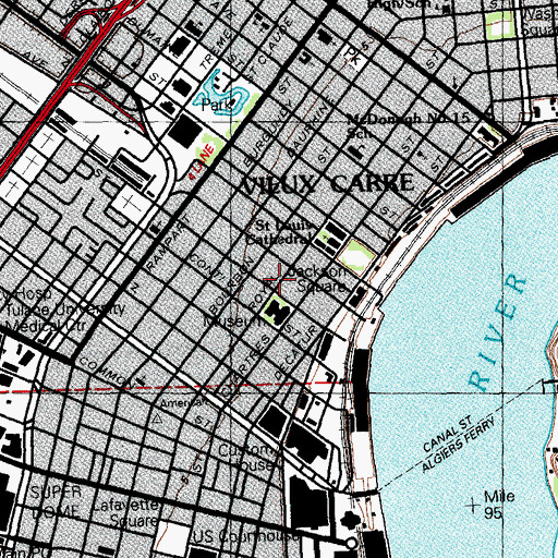 Topographic Map of Reed Art Gallery, LA