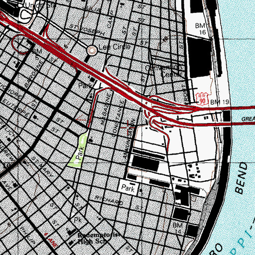 Topographic Map of Saulet Platation (historical), LA
