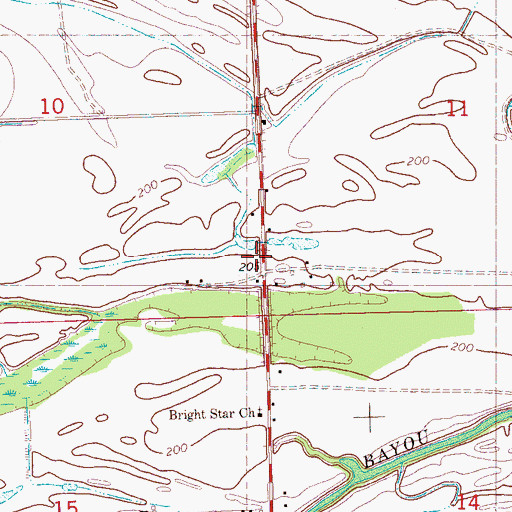 Topographic Map of Snowden School, AR