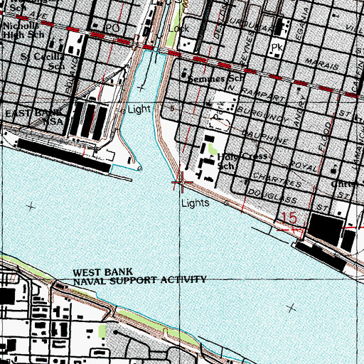 Topographic Map of Third District Reach Revetment, LA