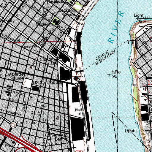 Topographic Map of World Trade Center, LA