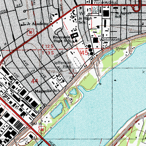 Topographic Map of Rosedale Plantation (historical), LA