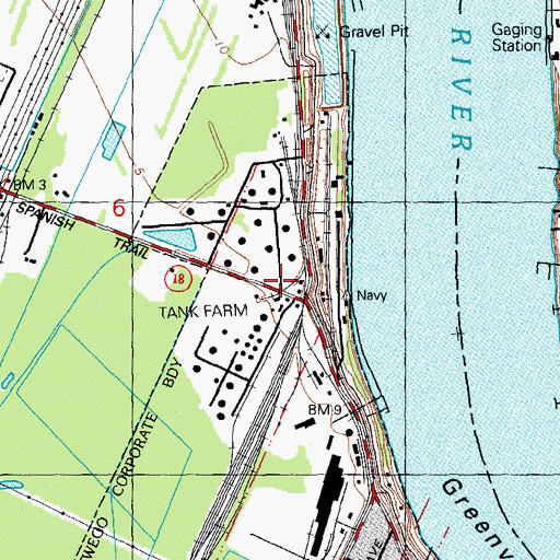 Topographic Map of Seven Oaks Plantation (historical), LA
