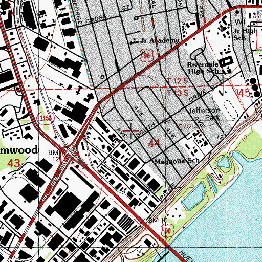 Topographic Map of Whitehall Plantation (historical), LA