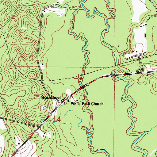 Topographic Map of Anacoco-Prairie State Game and Fish Preserve, LA