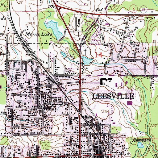 Topographic Map of Berrytown Shopping Center, LA