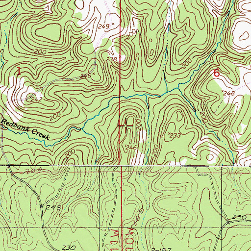 Topographic Map of Boise-Vernon Wildlife Management Area, LA