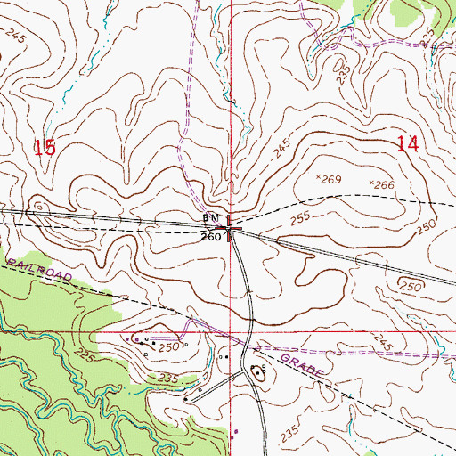 Topographic Map of Comrade, LA
