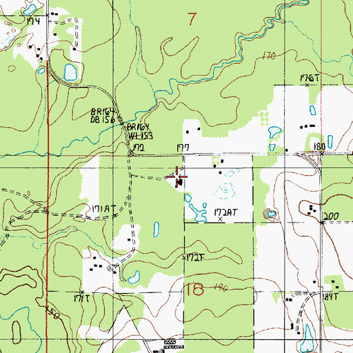 Topographic Map of Diamond School (historical), LA