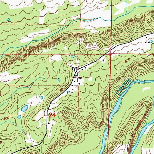 Topographic Map of Solomon Grove School, AR
