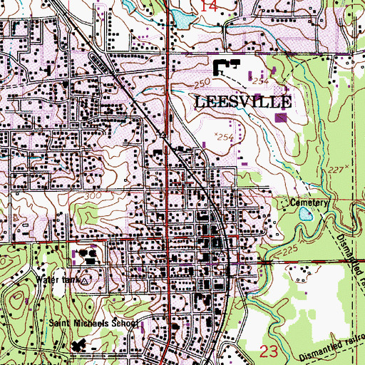 Topographic Map of First Christian Church, LA