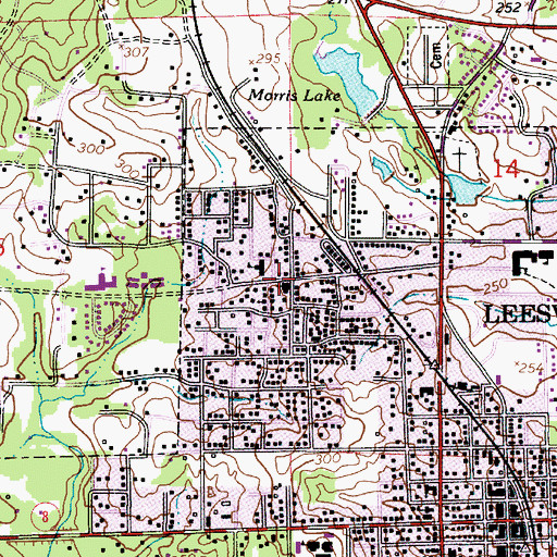 Topographic Map of First Saint Paul Baptist Church, LA