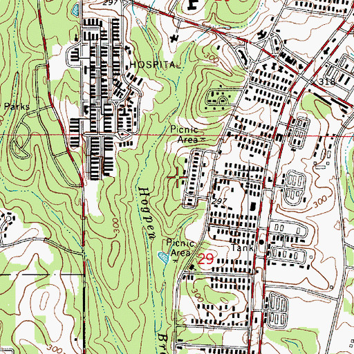 Topographic Map of Fort Polk Military Museum, LA